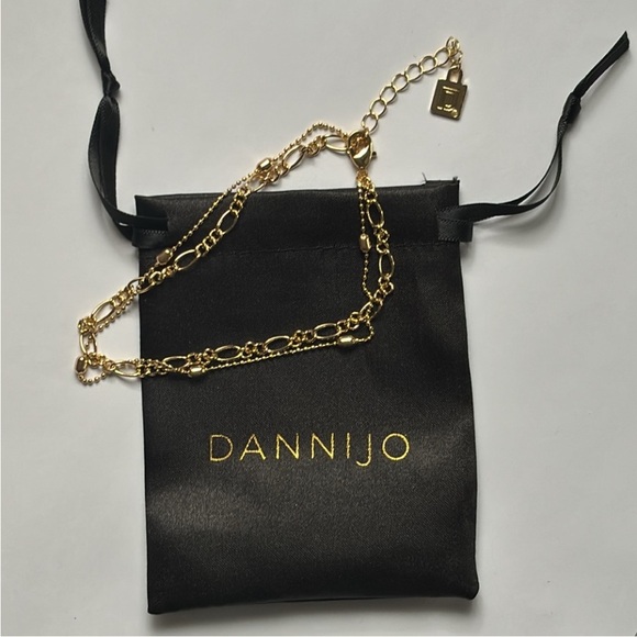 NWT DANNIJO Limited Edition Double Gold Anklet - Picture 2 of 6